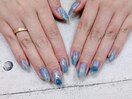 ブルーニュアンスネイル