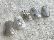 アイネイルズ 池袋店(I-nails)/シルバーホワイトニュアンス
