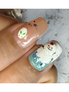 わがままキャット/冬ネイル
