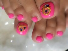 アグン(agung)/フットネイル 宝石箱風