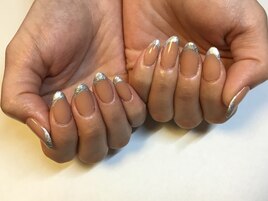 ラメフレンチネイル