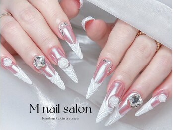 Mネイル/フレンチ|ミラーネイル