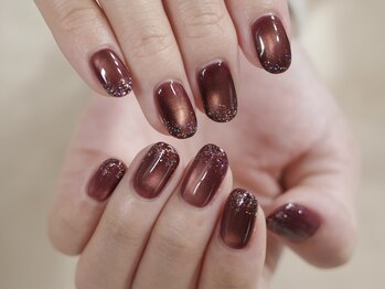 ネイルサロン モネ(Monet)/enoi magnet +ラメ