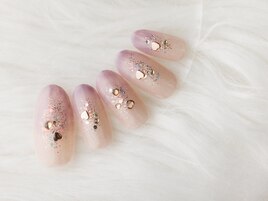 フェミニンバレンタインネイル