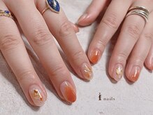 アイネイルズ 渋谷店(I nails)/塗りかけorange￥7300
