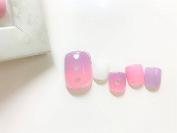 ネイルサロン アミ(Amie)/ピンク×パープル2トーングラデ