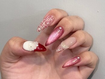 ネイルメゾン 梅田(NAIL MAISON)の写真/★HAND★クリスマスコース¥8550♪クリスマスに向けて可愛いイベントネイルしませんか？［梅田］