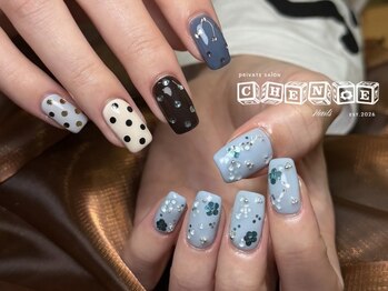 シェノエ ネイルズ(Chenoe Nails)/ドットフラワーネイル