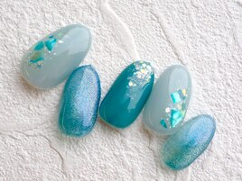 アイスブルーシェルアート
