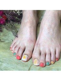 パステルフットネイル