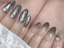 グリッター×ぷっくり花