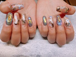 秋ニュアンスネイル
