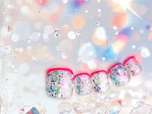 ネイルサロン&スクール ジーナ(GINA)/キラキラフレンチネイル