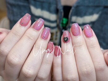 ウサギネイル 新大久保店(usagi nail)/マグネットフレンチ秋可愛い