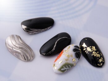 和柄フラワーネイル☆