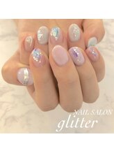 ネイルサロン グリッター(NAIL SALON glitter)/梅雨のニュアンスネイル