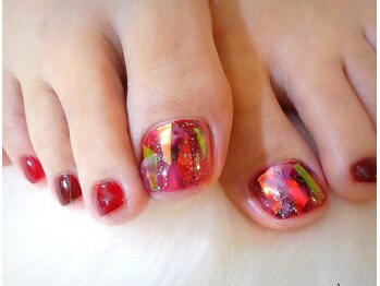 アミュリー ネイル アトリエ(Amury nail atelier)/ボルドー オーロラ 大人