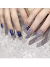 エーナイン イオンモール三川店/ワンカラーとフラッシュネイル