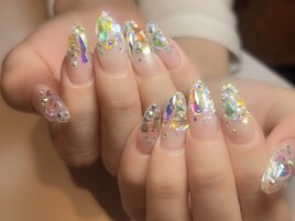 オーロラビジューネイル