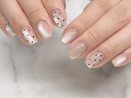 グレージュ/マグネット/ドット