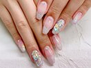 グラデーションネイルフレンチ