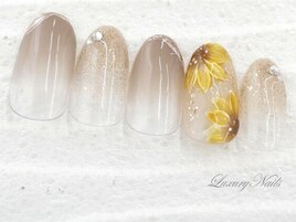 summer＊ひまわりnail