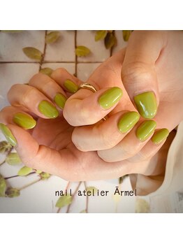 ネイルアトリエ エルメル(nail atelier Armel)/春色人気ピスタチオカラー