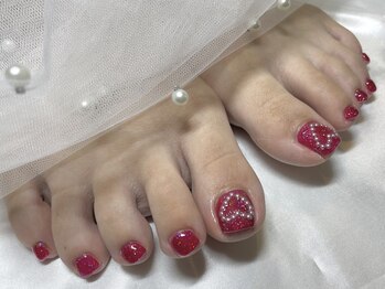 フット親指２本アート