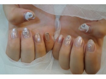 ハロウィンネイル★おばけ