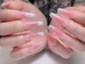 【HAND】チーク＋マグネットネイル