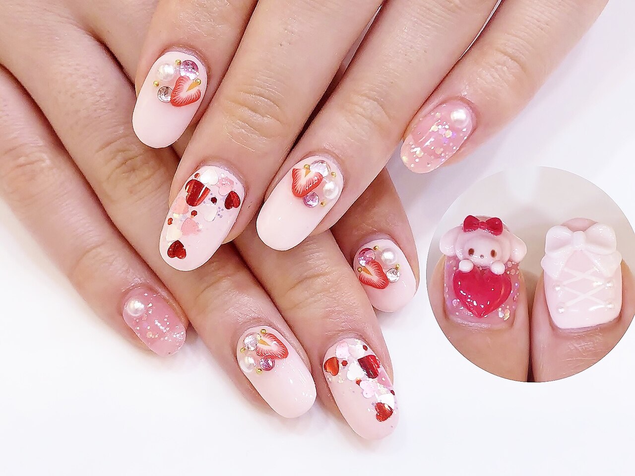 ネイルチップオーダー☆量産型地雷韓国ウェディング清楚系綺麗可愛い系オレンジリボン 𝗢𝗿𝗱𝗲𝗿 𝗱𝗲𝘀𝗶𝗴𝗻 オレンジの量産型ネイルも可愛い🥺🍊 ｡ﾟ•┈୨