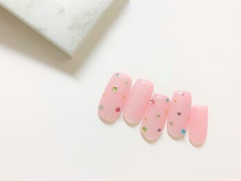 ネイルサロン アミ(Amie)/カラフルなストーンアート♪