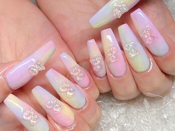 ローブセカンド(L'aube 2nd)/長さだし◆カラーマーブルネイル