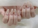 トレンドのクロムちゅるんネイル