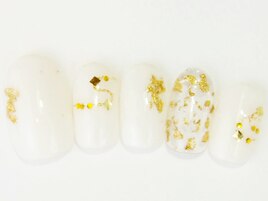 ホワイト金箔ラメ