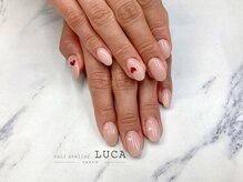 ネイルアトリエルカ(nail atelier LUCA)/W-515　大人上品ハートネイル