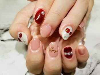 シュガーネイル(sugar nail)/さくらんぼネイル