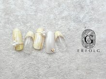 エアフォルク 銀座(ERFOLG)/イエロー×チェックネイル☆