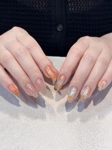 ラトリエジッタ(L atelier JITTA)/オレンジ夏ネイル