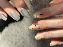 ソソ(soso)の雰囲気（抜け感×ニュアンス線アートで魅せる大人ネイル♪）