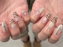 ジュエムネイル(jouerm nail)/【moca】ゼブラ柄デザイン★