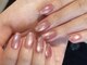ルネイル 曙橋店(Le nail)の写真/洗練されたワンカラーグラデーションで日常に輝きを！マグネットの繊細な光が指先を彩るオフィスネイル