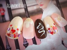 アグニークリッシェ(Agunik Riche)/【バレンタインネイル】