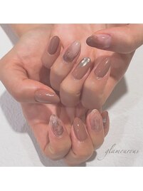 ブラウンニュアンスネイル