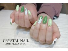 クリスタルネイル アミュプラザおおいた店(CRYSTAL NAIL)/抹茶ネイル