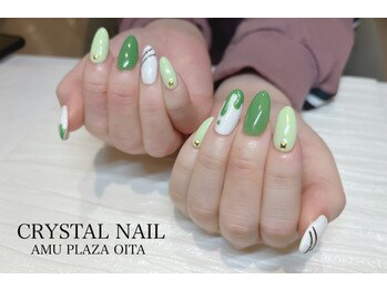 クリスタルネイル アミュプラザおおいた店(CRYSTAL NAIL)/抹茶ネイル
