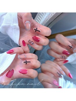 ツキカドットネイル(tsukika.nail)の写真/【持ち込みデザイン可◇】美しいフォルムにこだわった自分だけのオリジナルアートで綺麗な指先を演出◎
