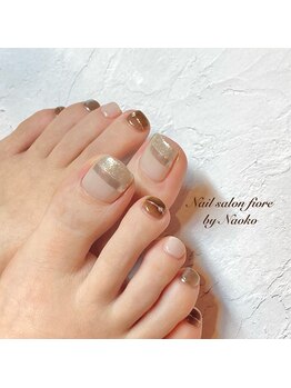 秋先取り!バイカラーネイル