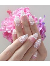 ネイルサロンミキ 横浜(MIKI)/ブライダルネイル手描き3D花人気