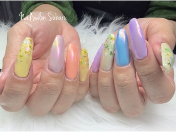 押し花で春ネイル☆